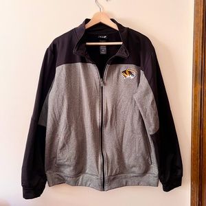 Mizzou Tigers GEN2 Embroidered Black & Gray Zip Jacket Fleece-Lined w Pockets